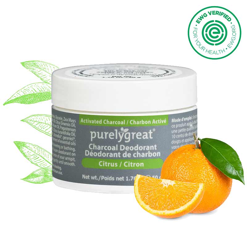Citrus Charcoal Natural Deodorant - Aluminum Free
