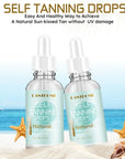 Natural Tanning Oil Long Lasting No Trace Without UV Damage Self Tanning Drops Sun Cream Lotion  30ml