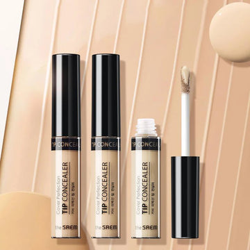 THE SAEM Cover Perfection Tip Concealer Colors Liquid Base Contour Moisturizer Makeup Face Cosmetics