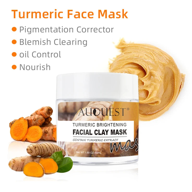 Turmeric Clay Mask Acne Treatment and Whitening Facial Care