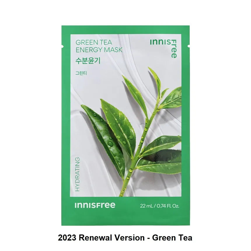 Innisfree Energy Mask – Choose Any 1 of 9 Vegan Sheet Mask Variants, Hydrating & Revitalizing