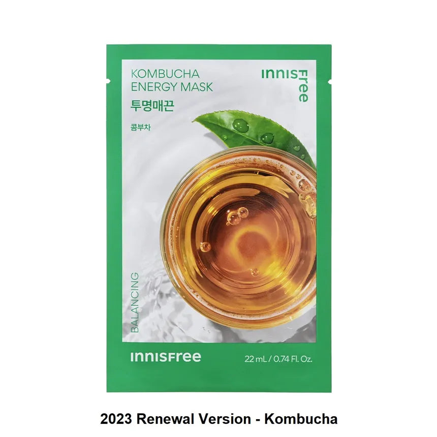 Innisfree Energy Mask – Choose Any 1 of 9 Vegan Sheet Mask Variants, Hydrating & Revitalizing