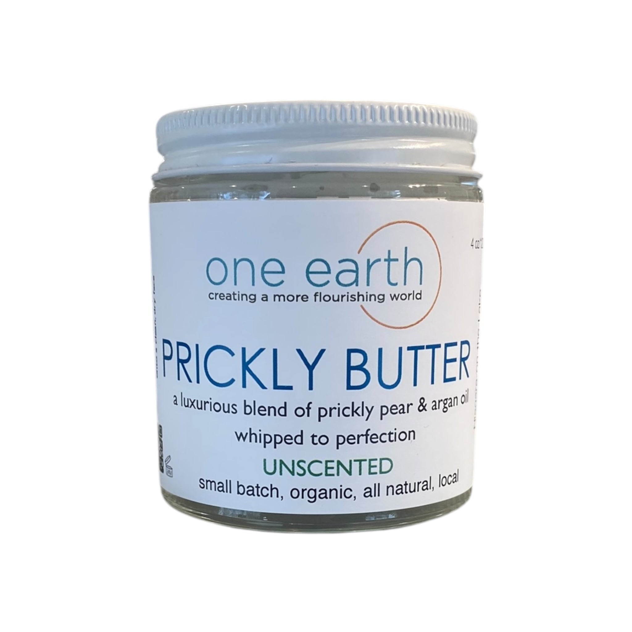 Prickly Butter – Unscented | 120ml, Prickly Pear & Argan Oil, Anti-Aging, Hydrating, Brightening, Non-Comedogenic, Reusable Glass