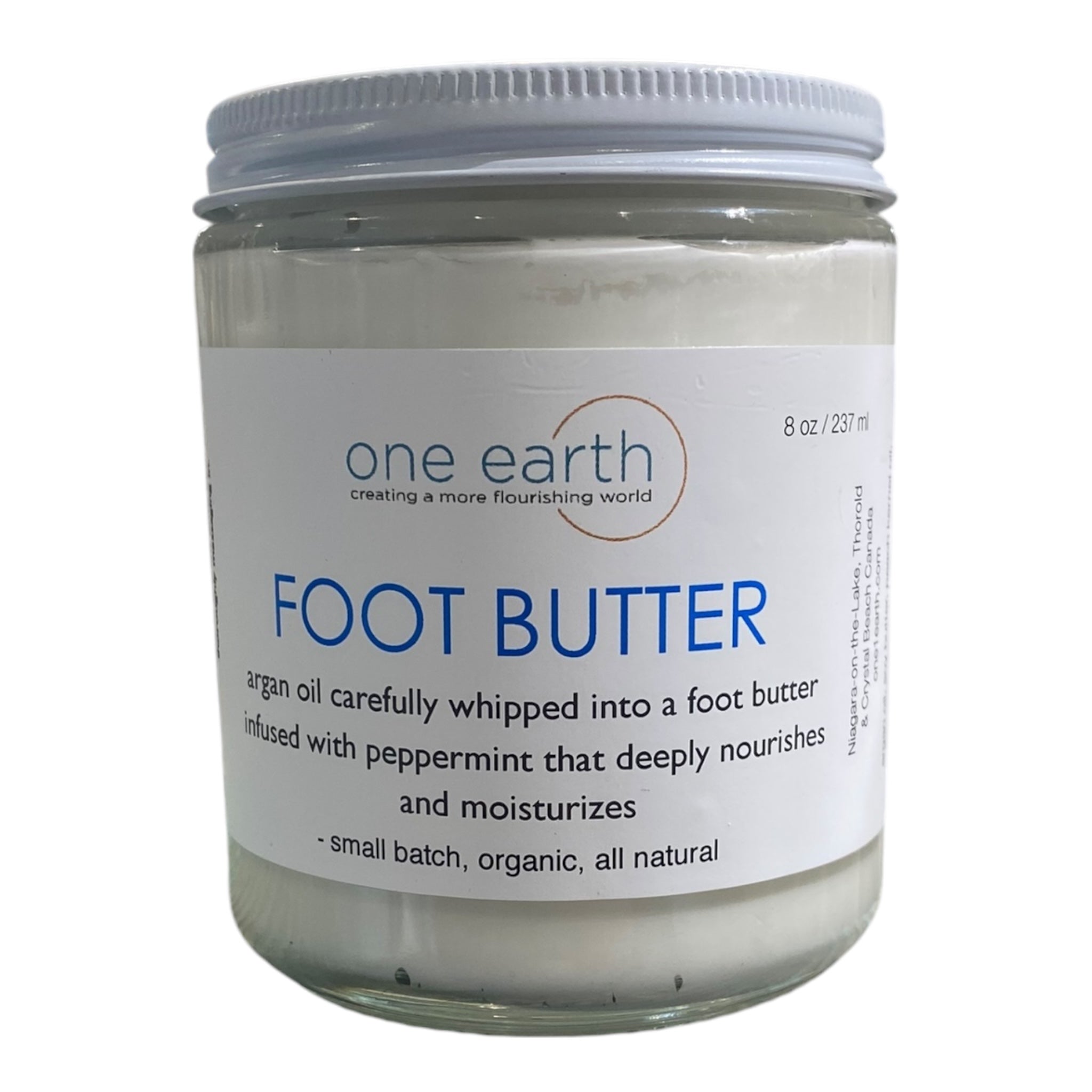 Foot Butter – Peppermint, 240ml | Argan, Shea & Soy Butter with Peppermint Oil for Nourished, Smooth & Refreshed Feet