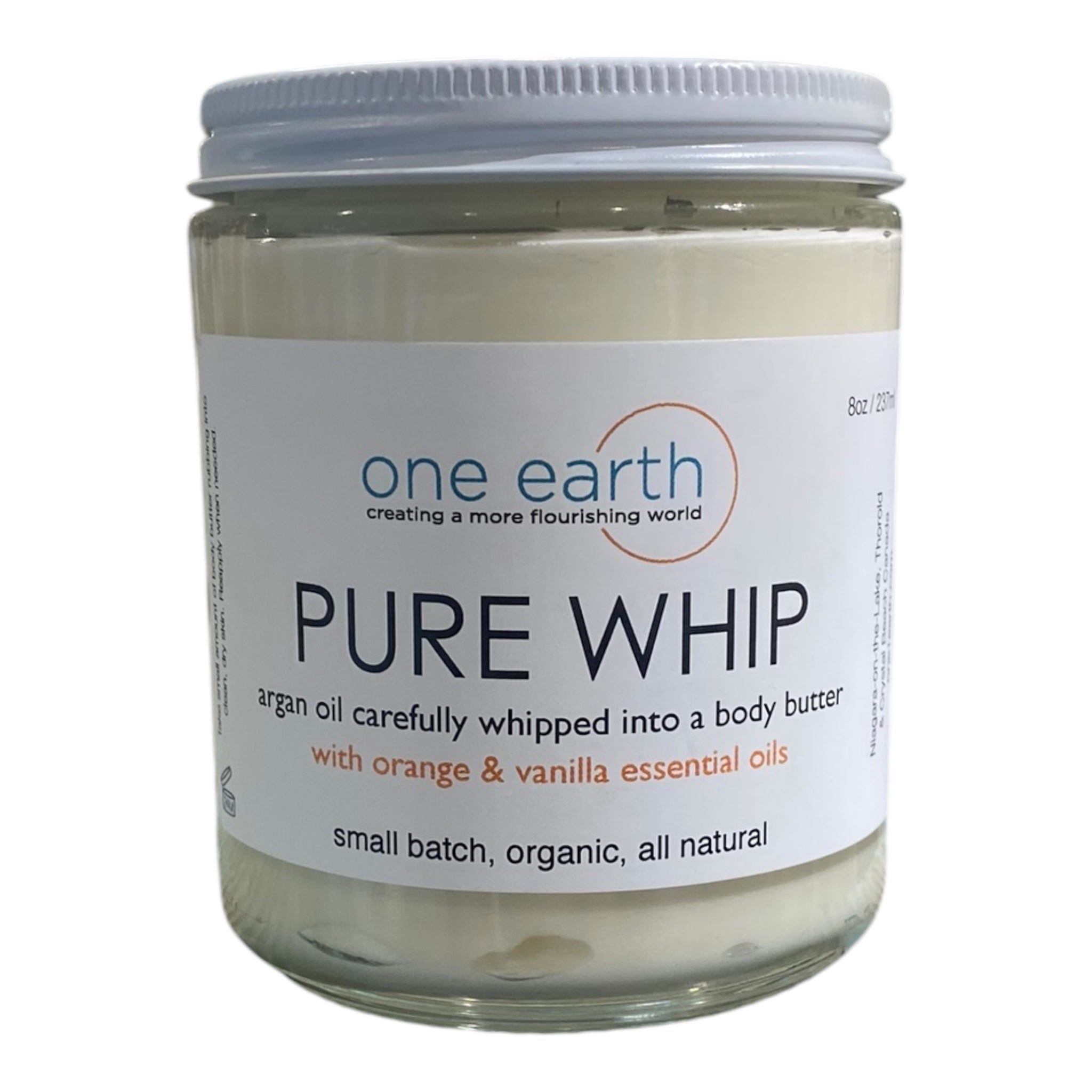 Pure Whip Body Butter – Orange Blossom & Vanilla | 240ml, Argan & Peach Kernel Oils, Hydrating, Healing, Soothes Dry Skin, Eczema & Psoriasis