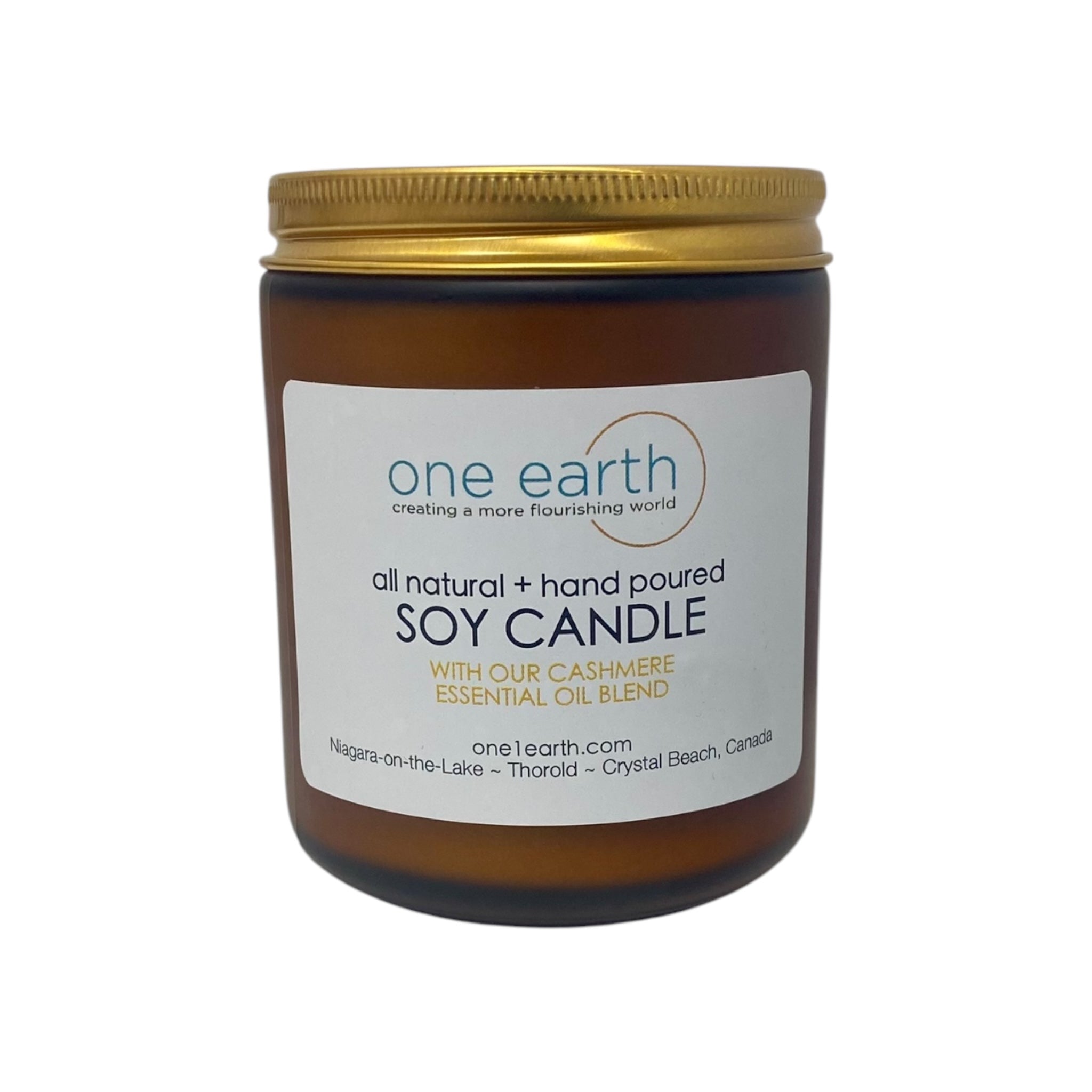 Cashmere Soy Candle – Hand-Poured, Vegan, Amber Matte Glass, Clean-Burning Cotton Wick, 65+ Hour Burn Time