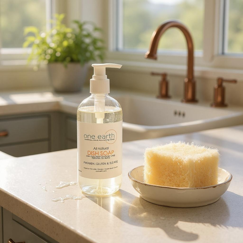 Dish Soap – Sweet Orange + Sage | 500ml Biodegradable, Natural Essential Oils, Gentle on Hands, Super Sudsy & Grease-Cutting