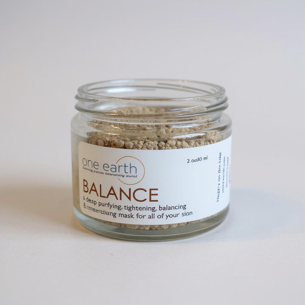 Balance – Moroccan Clay Mask, Pure Moroccan Clay for Face, Body & Hair, Small Batch Organic, 60 ml / 2 oz