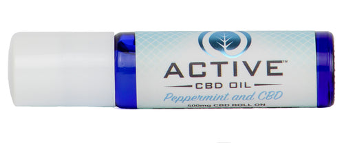 CBD Active Roll On - 500mg - Peppermint - Free Shipping