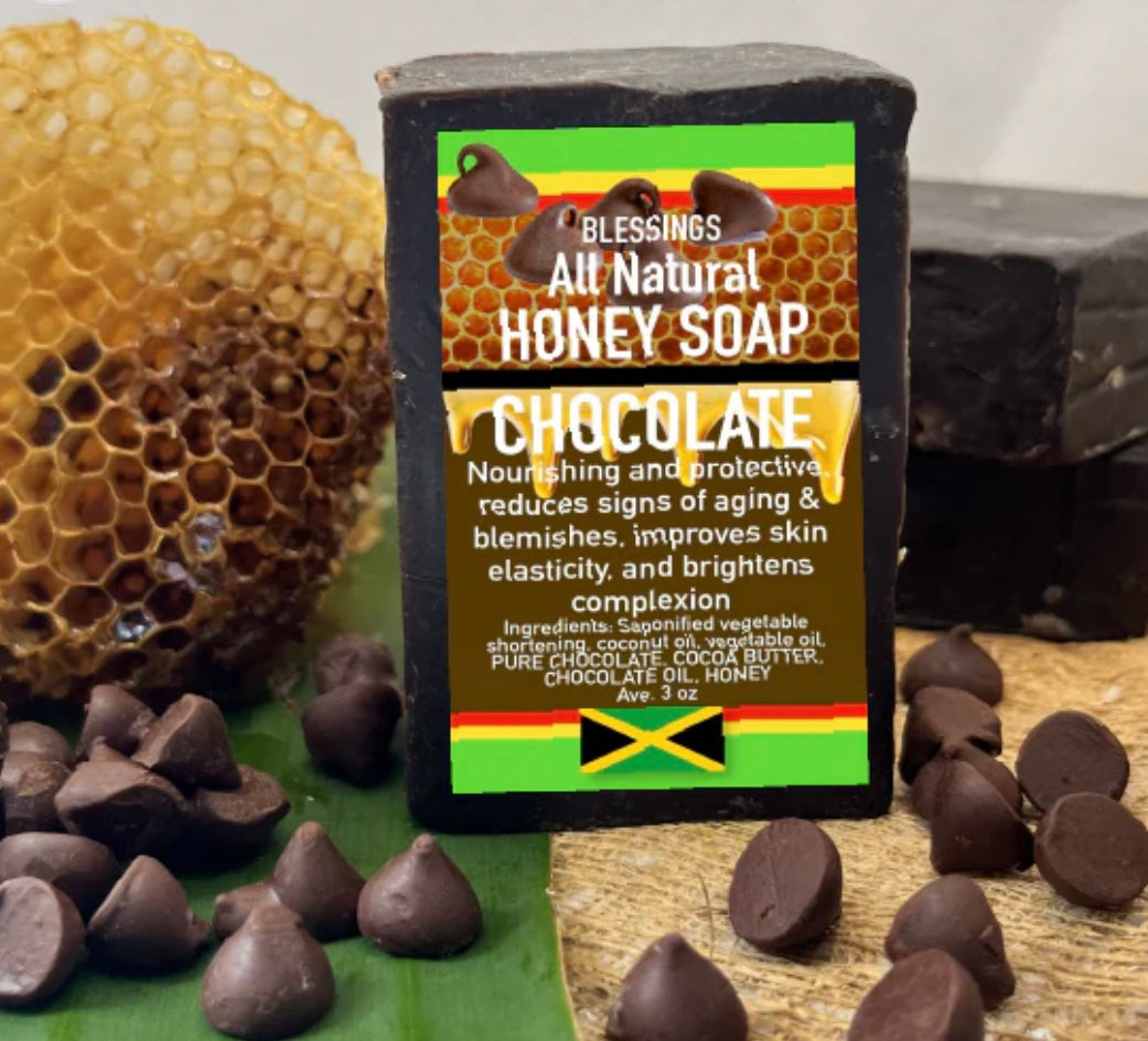 Blessings All-Natural Honey & Chocolate Face & Body Soap – Nourishing, Anti-Aging & Brightening Cleanser