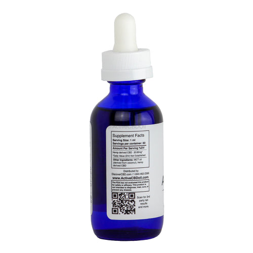 CBD Active MCT Tincture 2500mg  Activated - 2oz Bottle - Free Shipping