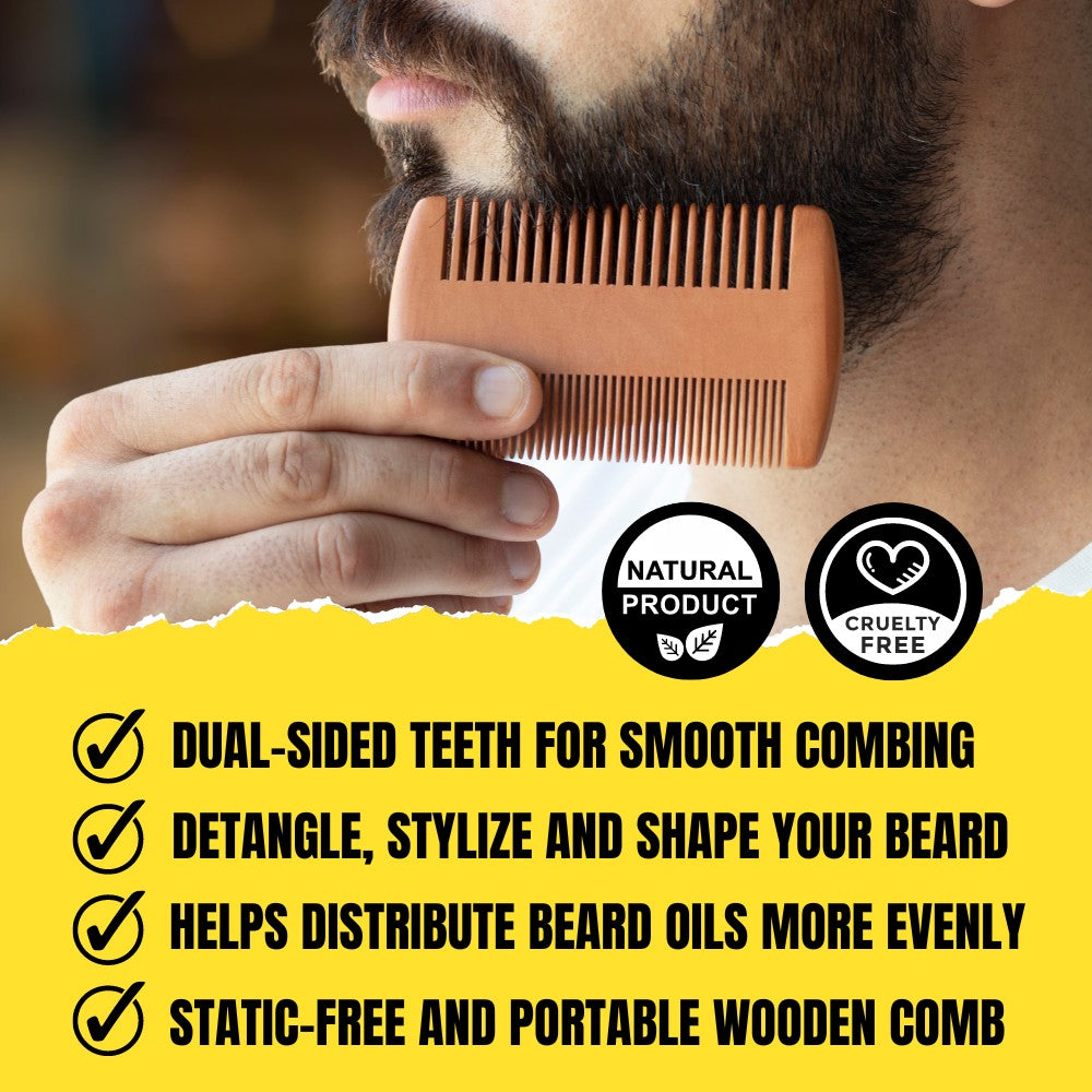 Soul Splitter Dual-Sided Beard Comb – Premium Grooming Comb for Detangling & Styling