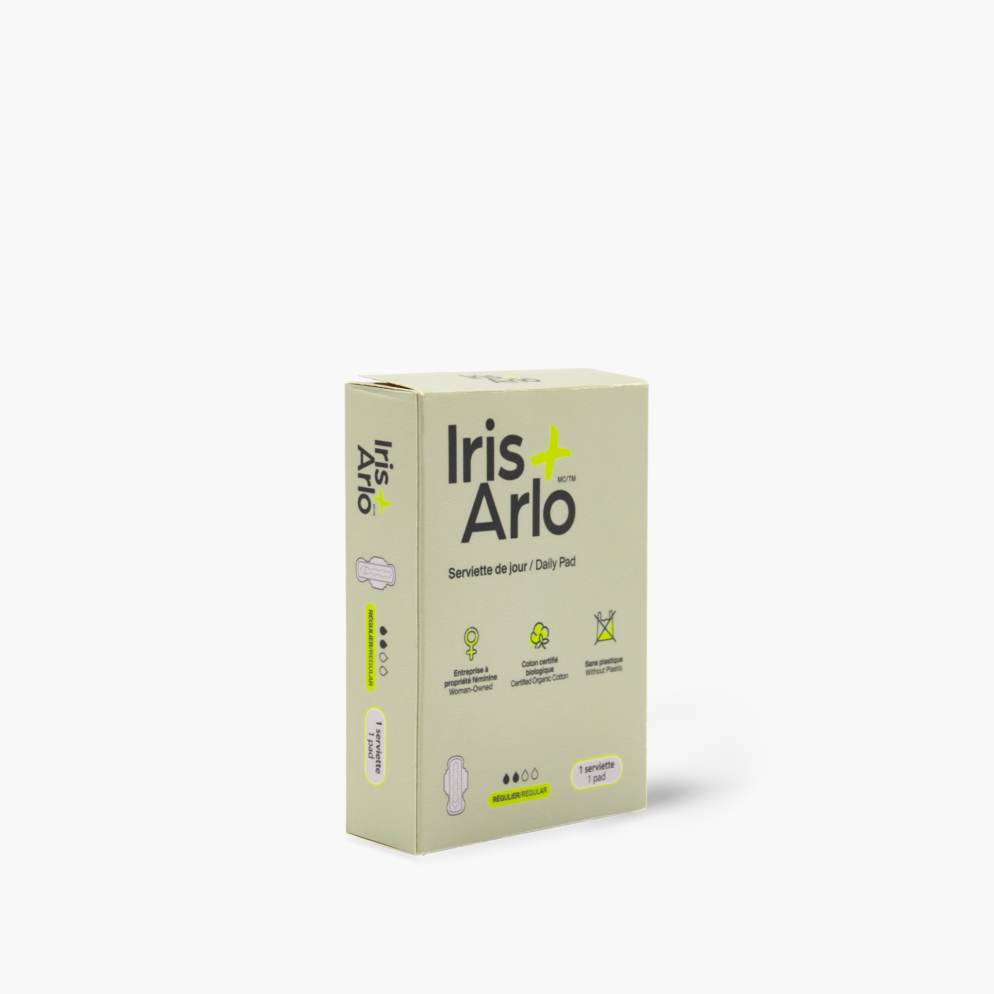 100% Organic Cotton Daily Pad Individual Box - Bulk (250)