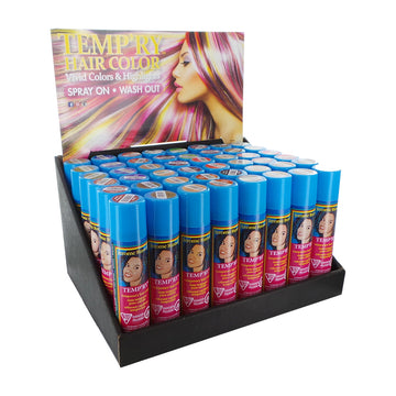 JEROME RUSSELL Temp'ry Hair Color Spray Display Set - 48 Pieces - Free Shipping