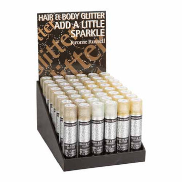 JEROME RUSSELL Tempr'y Hair & Body Glitter Spray Display Set - 48 Pieces - Free Shipping