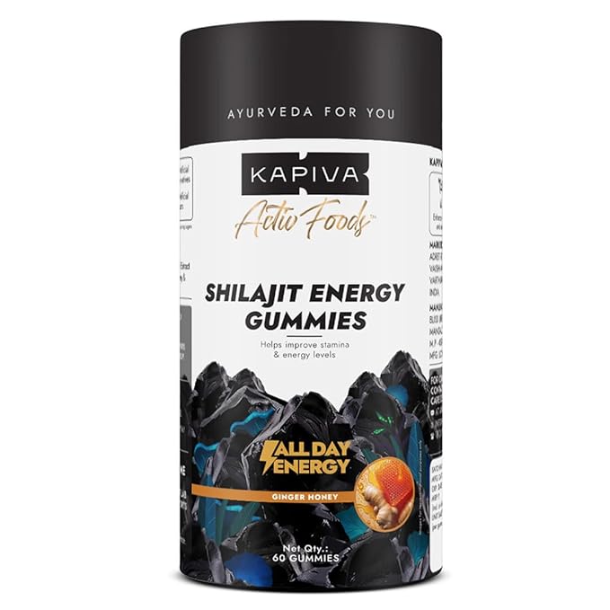 Kapiva Himalayan Shilajit Gummies – 225 mg Shilajit, Vegan & Gelatin-Free, 30 Gummies