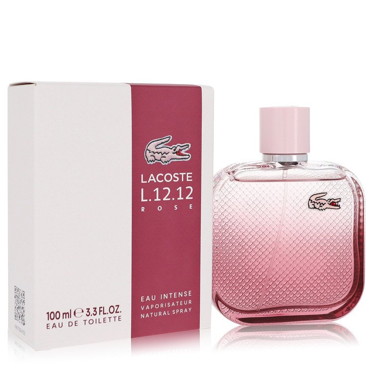Lacoste Eau De Lacoste L.12.12 Rose Eau Intense Perfume By Lacoste Eau De Toilette Spray- Free Shipping