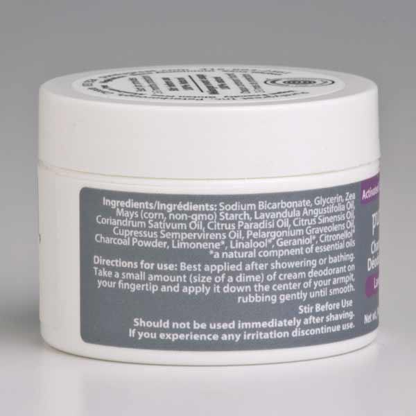 Lavender Charcoal Deodorant - Aluminum Free