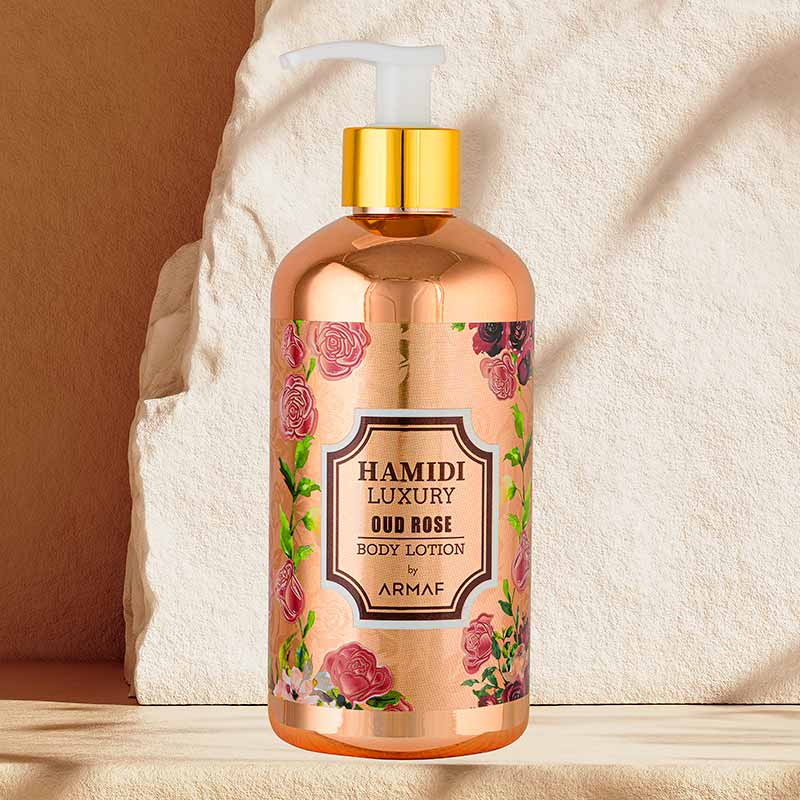 Hamidi Luxury Oud Rose Body Lotion – Lightweight Hydrating & Scented