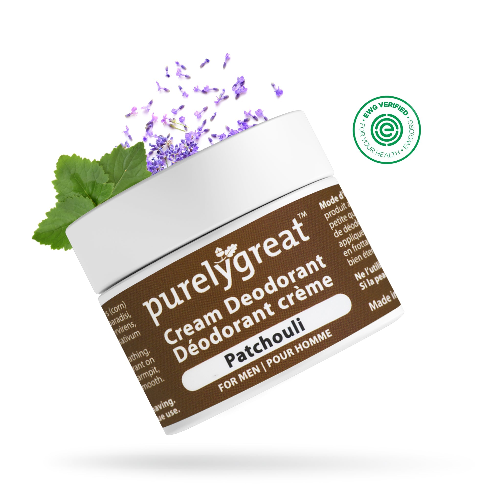 Patchouli Cream Natural Deodorant – Long-Lasting Odor Protection, EWG Verified, All-Natural Formula with Shea Butter