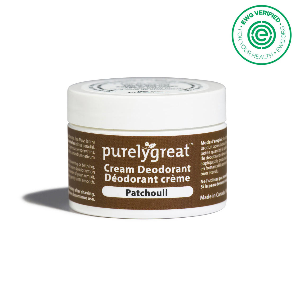 Patchouli Cream Natural Deodorant – Long-Lasting Odor Protection, EWG Verified, All-Natural Formula with Shea Butter