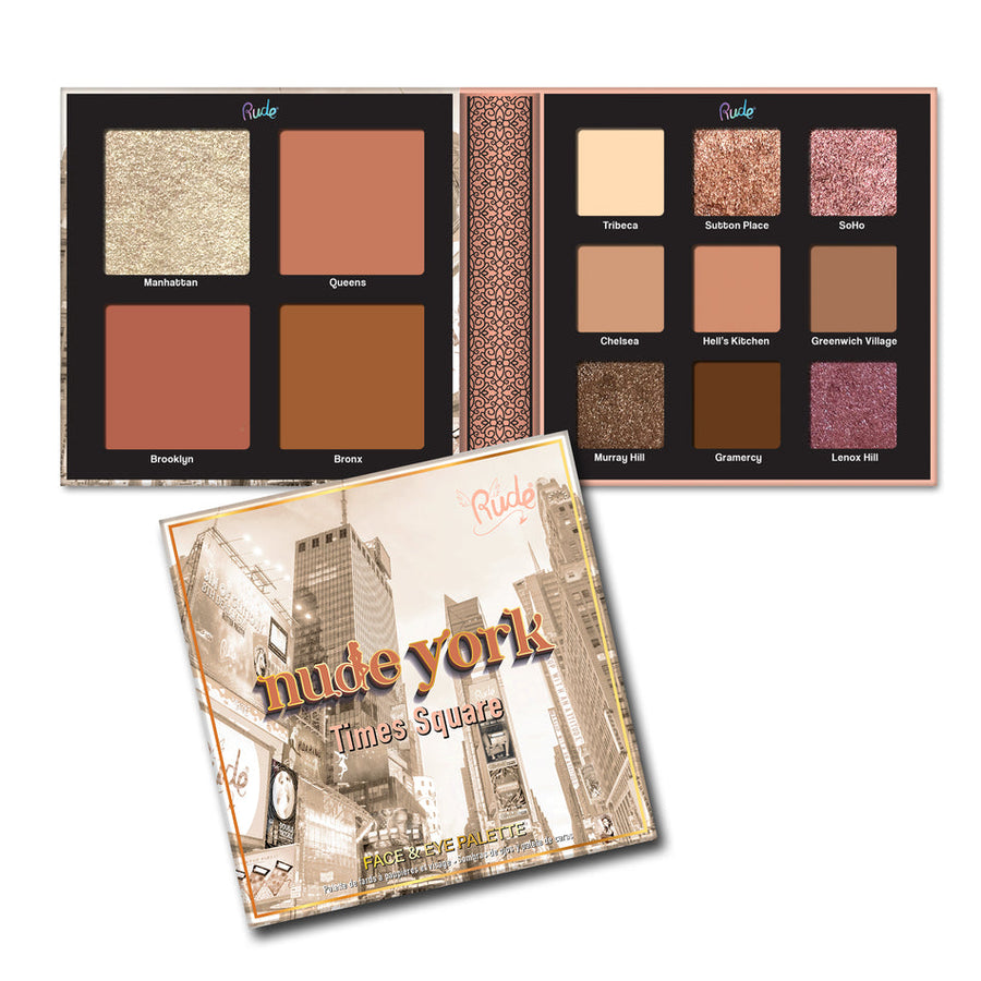 RUDE Nude York Face & Eye Palette - Free Shipping