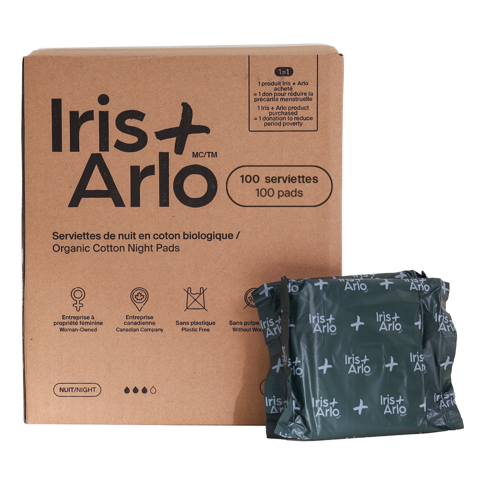 100% Organic Cotton Night Pads - Bulk (100)