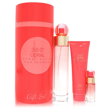 Perry Ellis 360 Coral Perfume By Perry Ellis Gift Set- Free Shipping