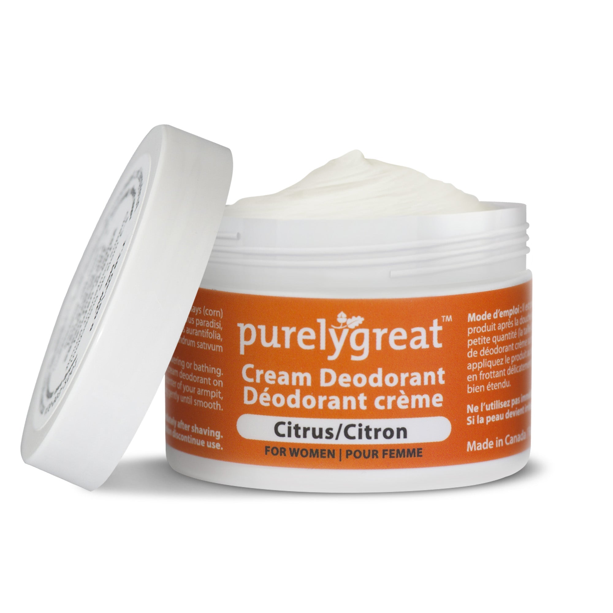 Citrus Cream Natural Deodorant - Aluminum Free