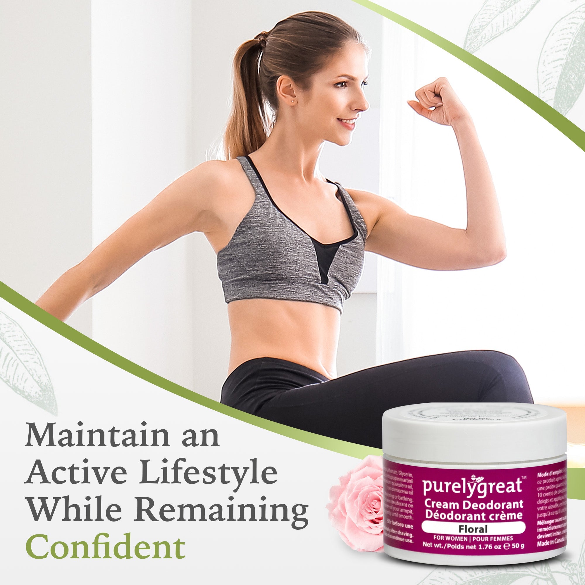 Floral Cream Natural Deodorant - Aluminum Free