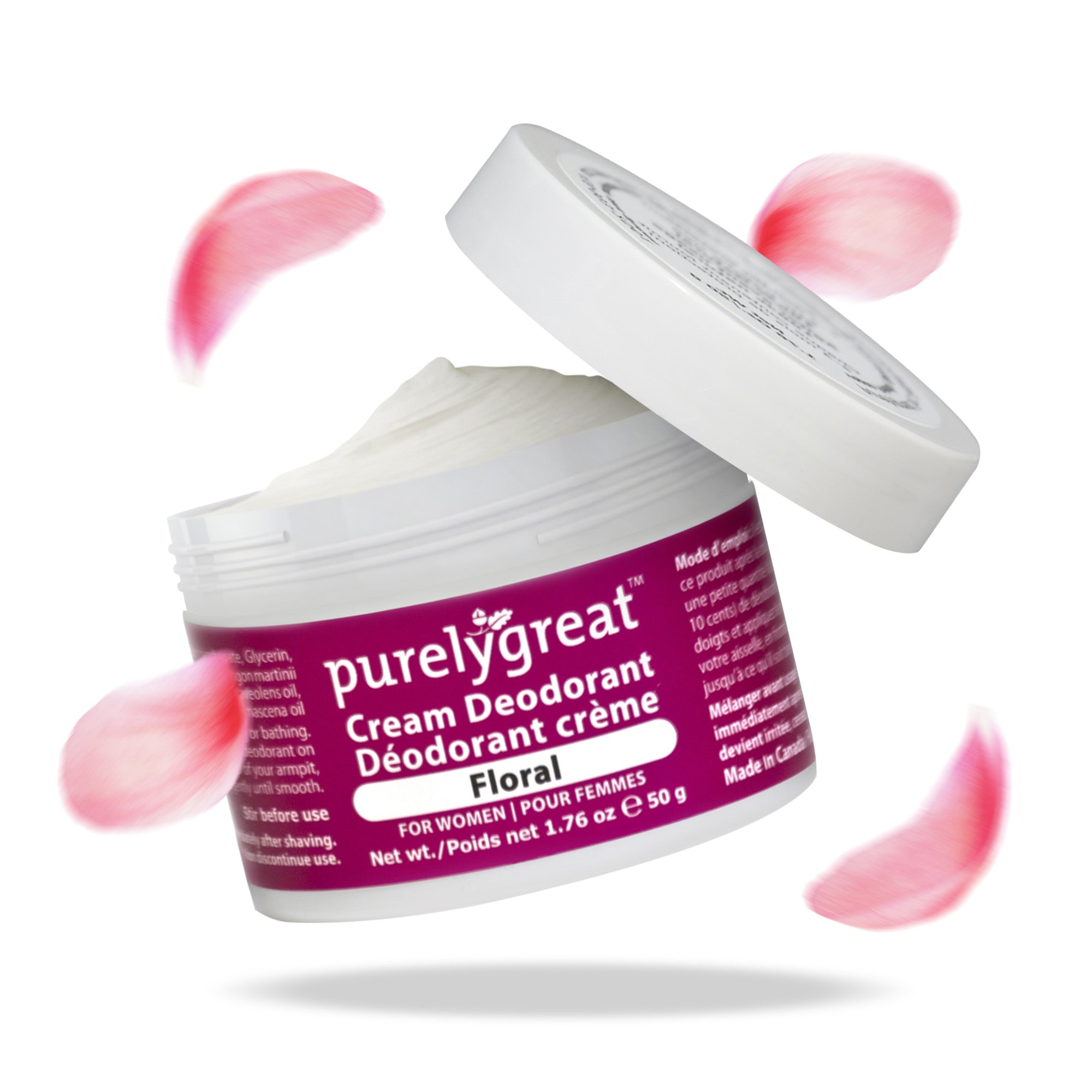 Floral Cream Natural Deodorant - Aluminum Free