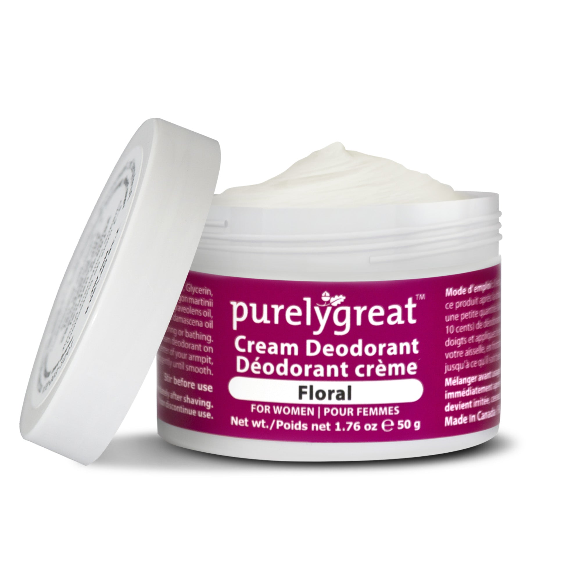 Floral Cream Natural Deodorant - Aluminum Free