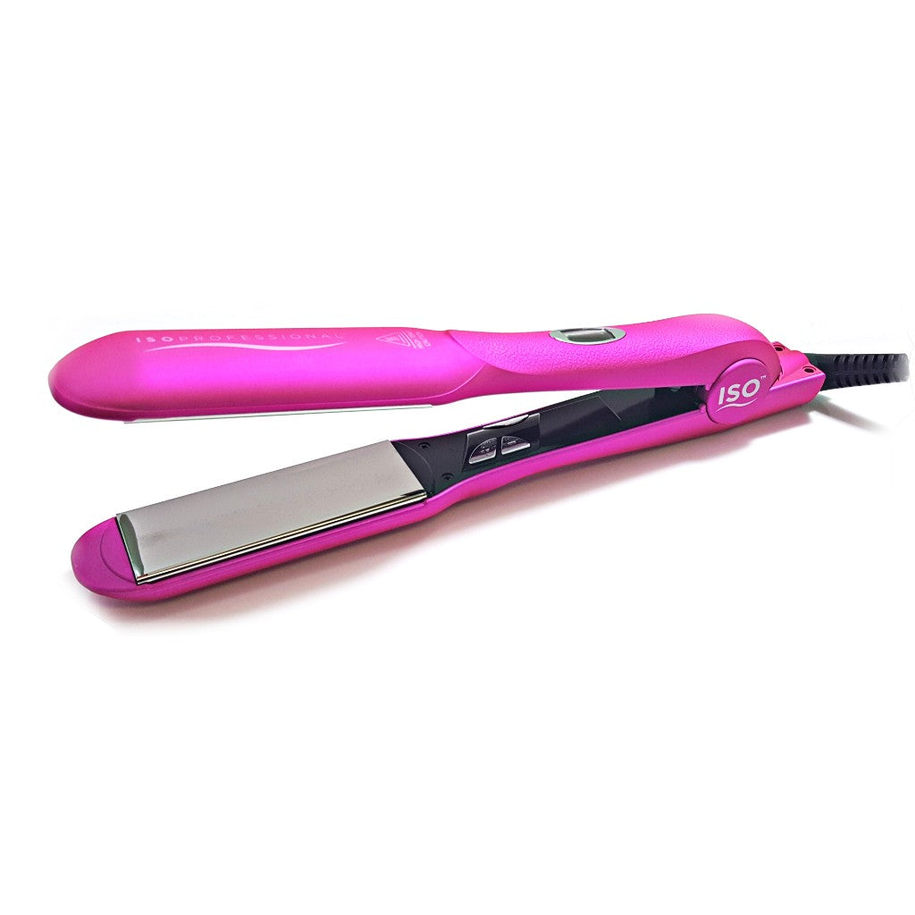 Gold Digital Infrared 1.5 Titanium Plates LCD Display Magnet Box | Flat Iron