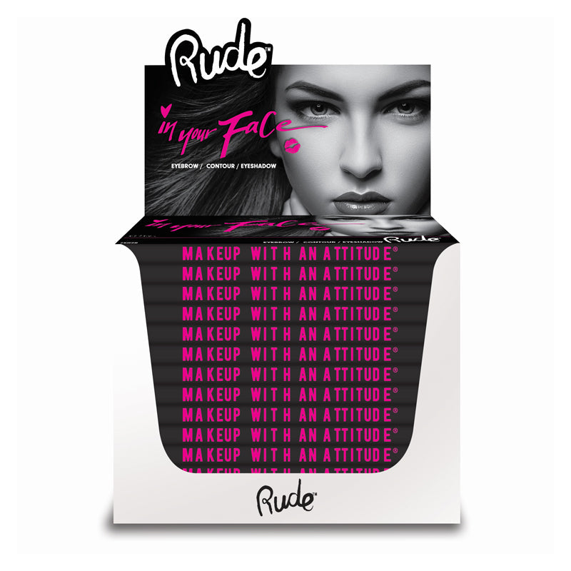 RUDE In Your Face 3-in-1 Palette Paper Display Set, 12 Pieces - Free Shipping