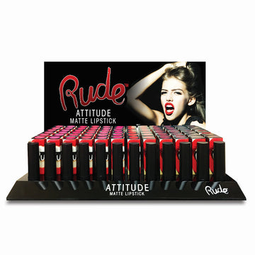 RUDE Attitude Matte Lipstick Acrylic Display Set B, 144 Pieces + 12 Testers - Free Shipping