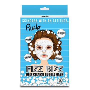 RUDE Fizz Bizz Deep Cleanse Bubble Mask, Pack of 5 - Free Shipping