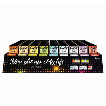 RUDE You Glit Up My Life Glitter Acrylic Display Set, 108 Pieces - Free Shipping