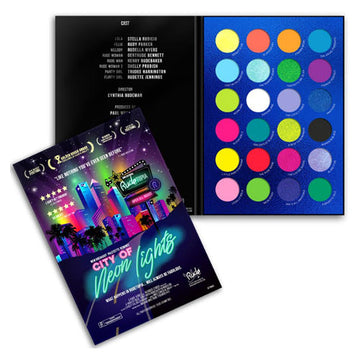 RUDE City of Neon Lights - 24 Vibrant Pigment & Eyeshadow Palette - Free Shipping