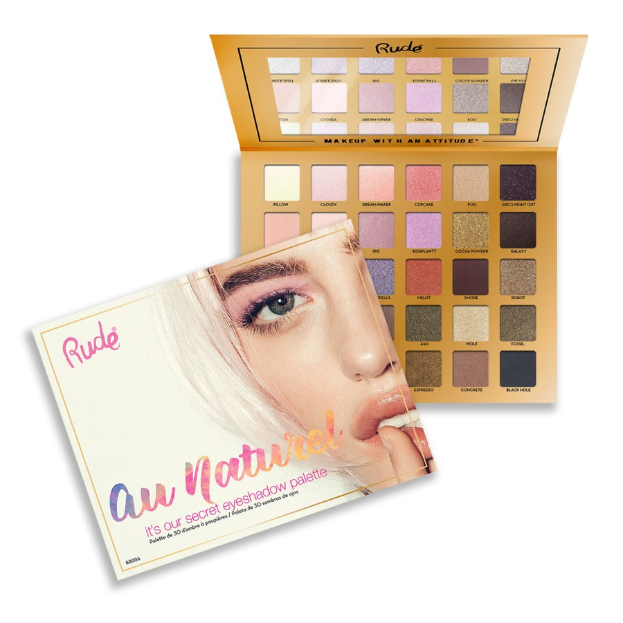 RUDE Au Naturel - 30 Eyeshadow Palette - Free Shipping