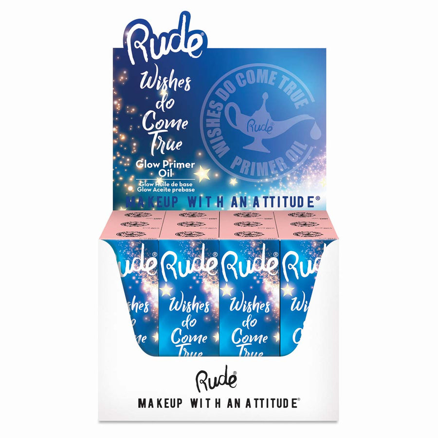 RUDE Wishes Do Come True Glow Primer Oil - Rose Gold, Display Set, 12 Pieces - Free Shipping