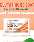 Lanthome Glutathione Whitening Soap Bar Facial Body Cleaning Shampoo Bar Dark Spot Acne Remover Moisturizing For Underarm Skin