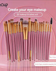 20 PCS Makeup Brush Set Eye Shadow Brush Set Foundation Brush Beauty Tools Super Soft Man-made Fibers Full Set