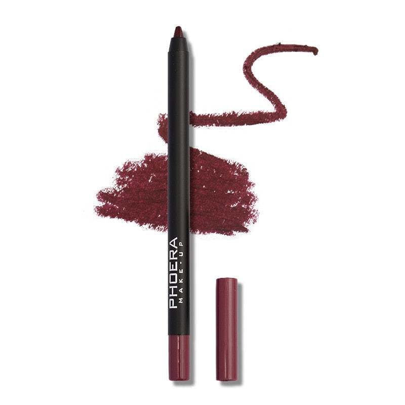 PHOERA Waterproof Matte Lipliner Pencil 12Color