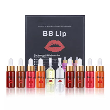 BB Lip Serum Set Fast Semi Permanent Dyeing and Moisturizing 5ml X 10Pcs