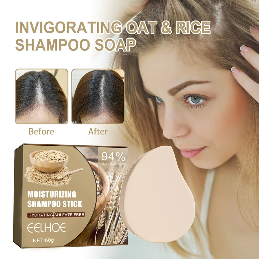 EELHOE Anti-loss Hair Soap Bar Rice Shampoo Soap Reject Dry Hair Soap Shampoo Nourishing Hair