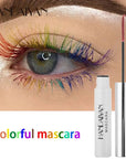 Color Mascara White Blue Red Tri-Color Cos Makeup Long Lasting Eyelashes