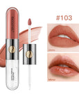 Kiko Double Head Lip Glaze Long Lasting Lip Gloss with Top Coat Color 6