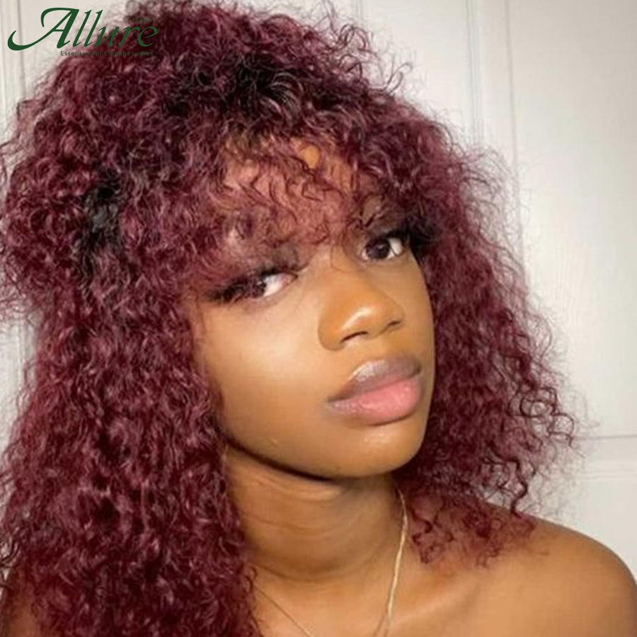 Natural ALLURE Curls with a Jerry Curly Wig With Bangs