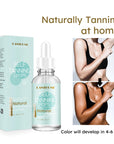 Natural LANTHOME Self-Tanning drops with Face Tan Drops: Dark Self-Tanning Serum for Face and Body 30ml