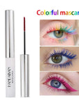 Color Mascara White Blue Red Tri-Color Cos Makeup Long Lasting Eyelashes